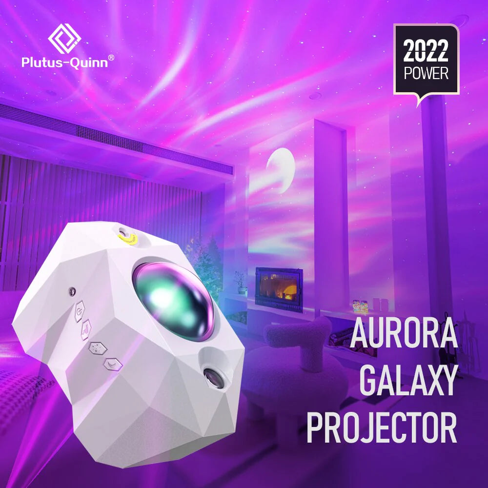 Led Aurora Borealis Moon Galaxy Night Lights Bluetooth Music Laser Star Nebula Projection Bedroom Decoration Atmospher Projector